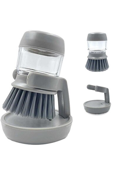 Timebox Dozator de detergent cu perie și suport de scurgere, cap reutilizabil...