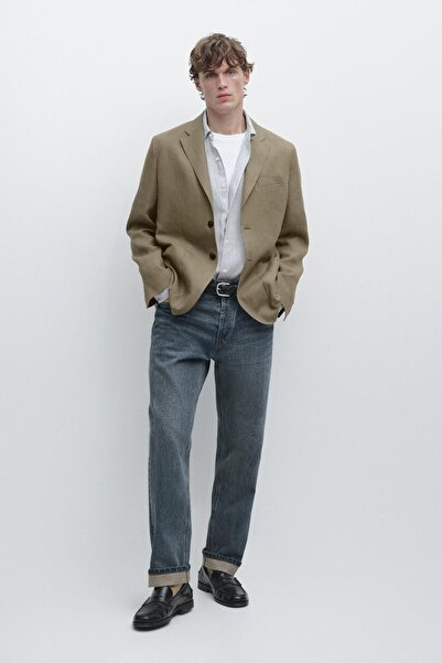 Massimo Dutti Keten klasik blazer