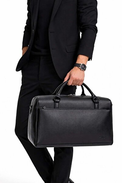 deri,se club Unisex Lüks Siyah Kabin Boy El Valizi Spor Ve Seyahat Çantası