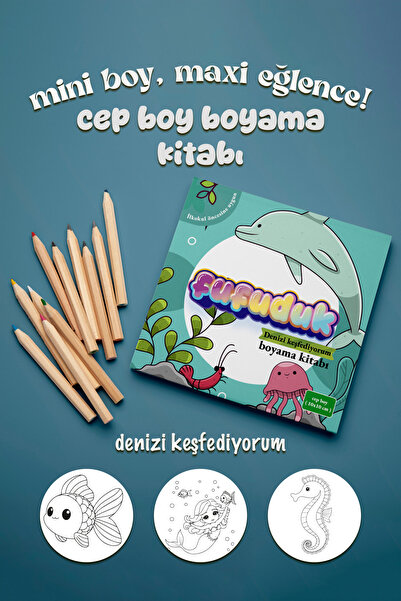 FUFUDUK كتاب تلوين صغير الحجم - استكشاف البحر