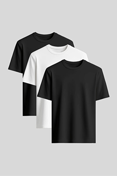 Berka Πακέτο 3 τεμαχίων Οικονομικό Πακέτο Premium Fit Βαμβακερό Μπλουζάκι Bas...