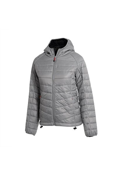 Cresta Kadın Gri Kapüşonlu Şişme Mont