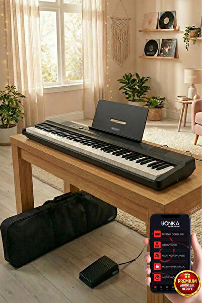 Midex PLX-120BK Yüksek Kaliteli Katlanır Taşınabilir Dijital Piyano