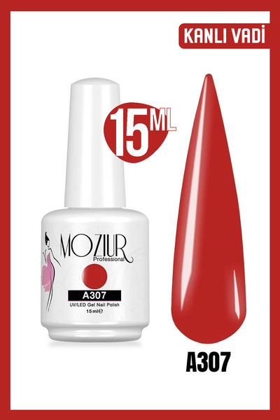MOZIUR Kalıcı Oje Uv Led A307 (BORDO SERİSİ) 15ml
