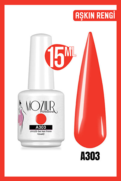MOZIUR Kalıcı Oje Uv Led A303 (KIRMIZI SERİSİ) 15ml