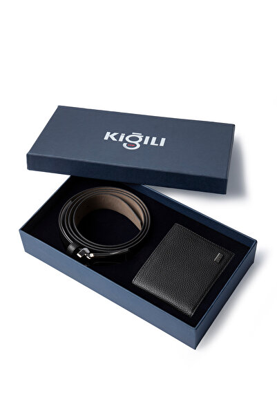 Kiğılı 2'li Cüzdan & Kemer Seti Hediye Kutulu Set