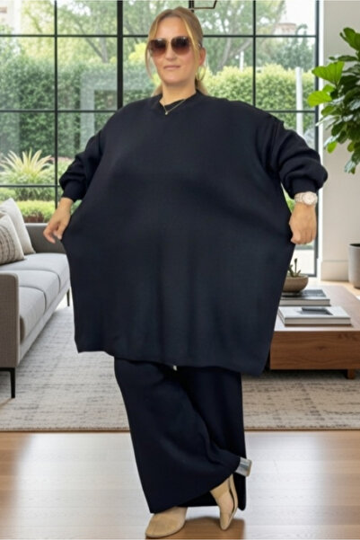 yagmurberen MINI MÂNECĂ DIMENSIUNE DETALIU TUNIC PANTALONI ELASTICI CU TALIE ...