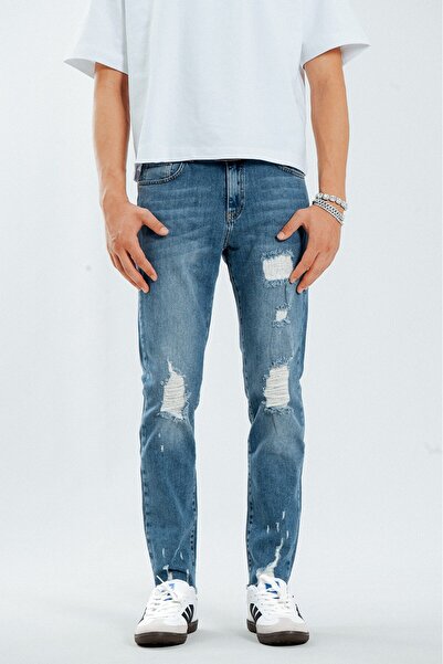 No Future Street Style Yırtık Skinny Erkek Jean Kot Pantolon NF0320MVBZ