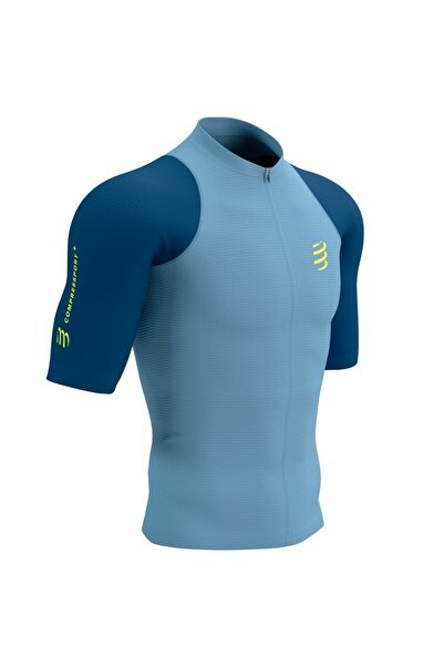 Compressport Tricou alergare barbati Trail Racing Postural FW 2024-Albastru-M