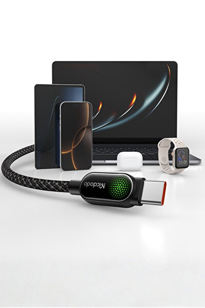 Mcdodo CA-5620 USB-C to USB-C 100W Nefes Efektli Işıklı Hızlı Şarj Kablosu 1.2m