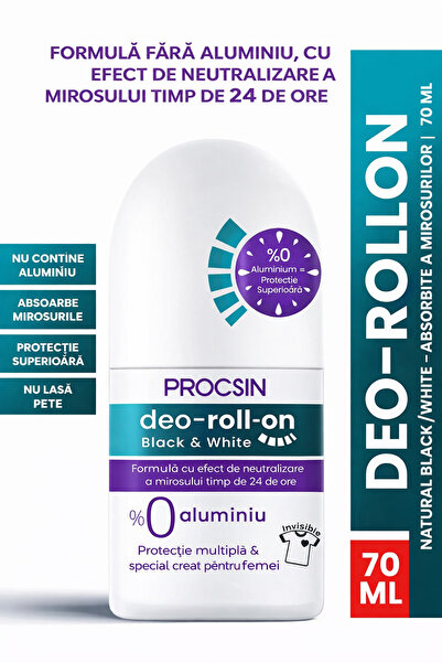PROCSIN Antiperspirant Roll-On Deodorant for Women, 0% Aluminum, 24h Protection