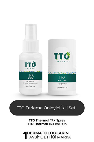 TTO Trx Sprey Ve Roll-on Paketi Terleme Önleyici(ÇAY AĞACI YAĞI / TEA TREE OIL)