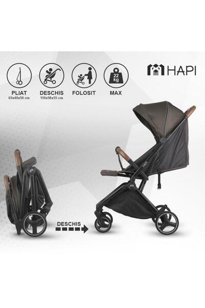 HAPI Carucior sport Marlin, Ultrapliabil cu pliere automata, Copertina cu protectie UV