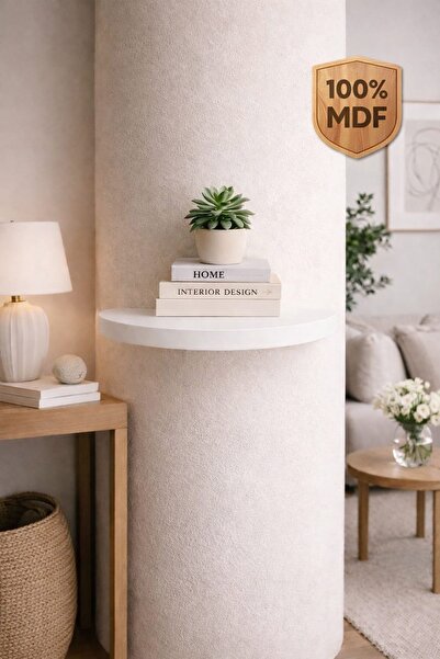 ADIM EBATLAMA Ay Yarım Daire Duvar Rafı