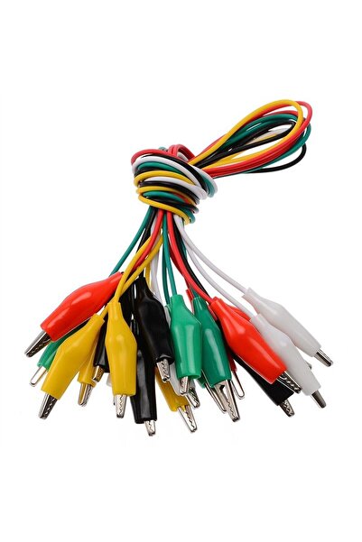 Powermaster PM-3930 Renkli Küçük Kablolu Krokodil (10'lu Paket)