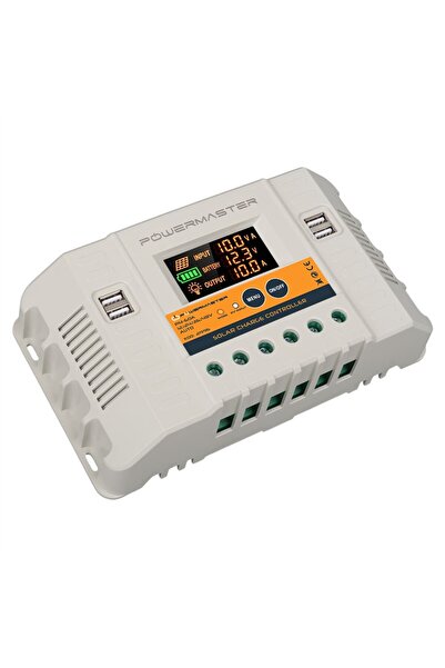 Powermaster PM-60A 12V-24V-36V-48V 60 Amper 4 USB'li Dijital Otomatik Solar Ş...