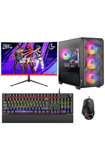 DRAGOS DRx6988 Ryzen 5 5500 16GB Ram 512GB M.2 NVMe 8GB RTX4060 23.6 165Hz Cu...