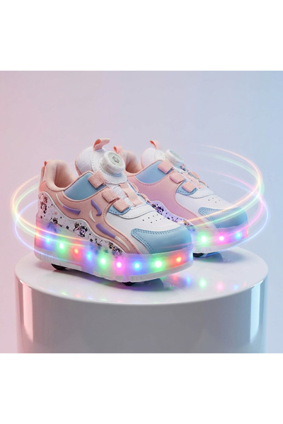 MAJHİ 4 Tekerli Ayakkabı Ortopedik Paten Ayakkabı Işıklı Spor-paten Ayakkabı