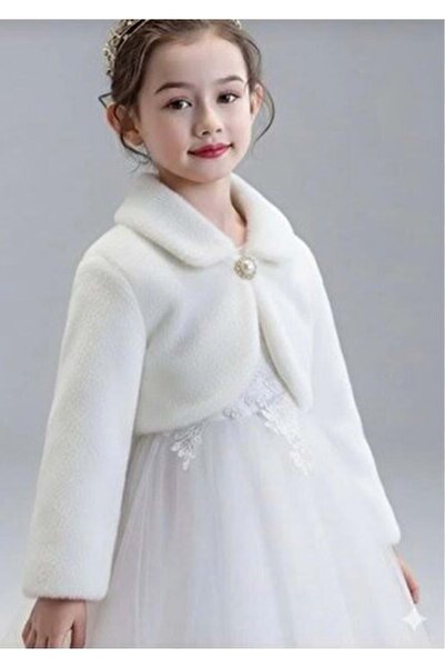 Pembe Mavi Fur Bolero Pink