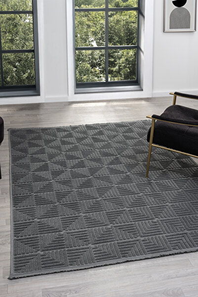 CASERA HOME Gloria Kare Desen Makine Halısı Kaymaz Taban Salon Halısı Mutfak ...