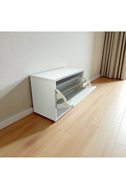 ADIM EBATLAMA TEK KAPAK AYAKKABILIK - BEYAZ