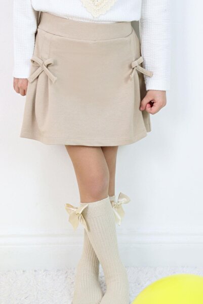 Breeze Fusta scurtă pentru fete, elastică, cu accesorii fundiță, pentru 3-7 a...