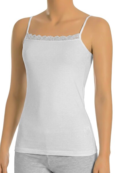 Öts Γυναικείο μπλουζάκι με λεπτομέρειες από μαύρη δαντέλα