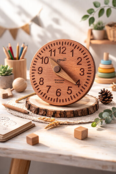 Stavye Masif Ahşap Montessori & Waldorf Modeli Saat Oyuncağı | Saat Öğrenme, ...