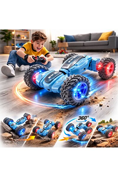 dehkah Atom Max Twist Stunt Remote Control Car Toy - 4x4 with LED Lights and ...