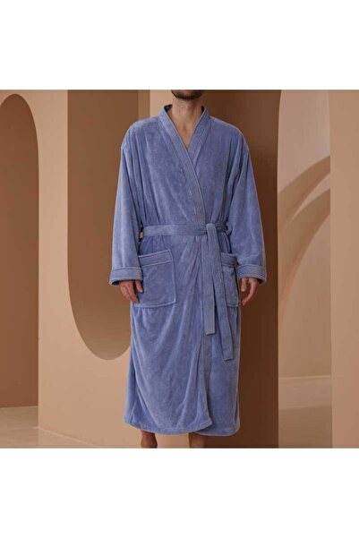 REEFI Modern bathrobe - petrol blue - 4/5XL