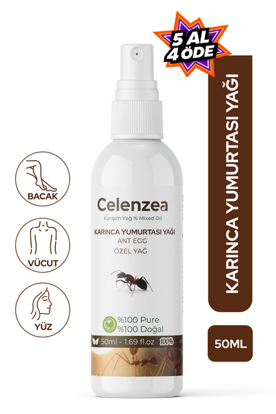 Celenzea Karınca Yumurtası Yağı Tüy Azaltıcı ve Tüy Bitkisel Yağ 50ml