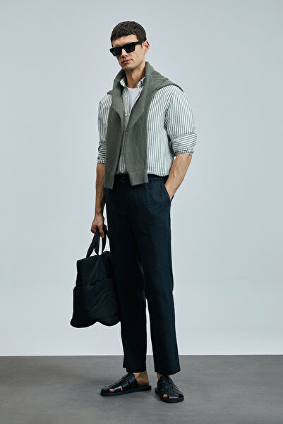 Lufian Pulover bărbătesc din bumbac Spear, negru