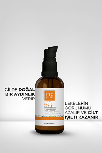 TTO C Vitamini Serumu Aydınlatıcı ve Antioksidan 50 ml Bakuchiol Clinic Pro Tüm Ciltler
