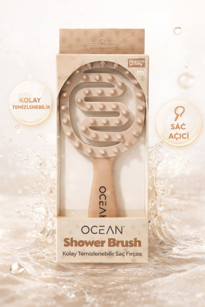 Ocean Češalj za tuširanje od mekanog silikona za pranje kose i češalj za masa...