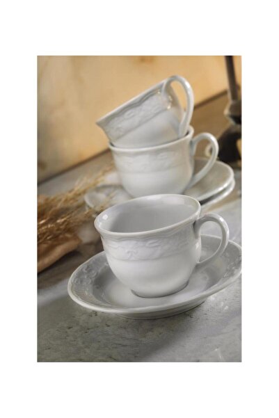 Kütahya Porselen Lalezar 12 Parça 6 Kişilik Kahve Fincan Takımı