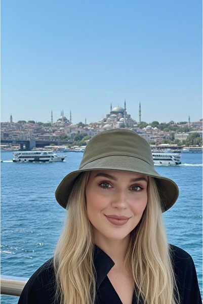 sf collection Unisex Khaki Green Basic Bucket Bermuda Hat - Summer Bucket Hat