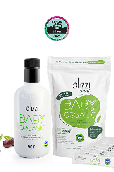 Olizzi Baby Organik Ve Baby Organik Mini Tek Kullanımlık Soğuk Sıkım Bebek Ze...