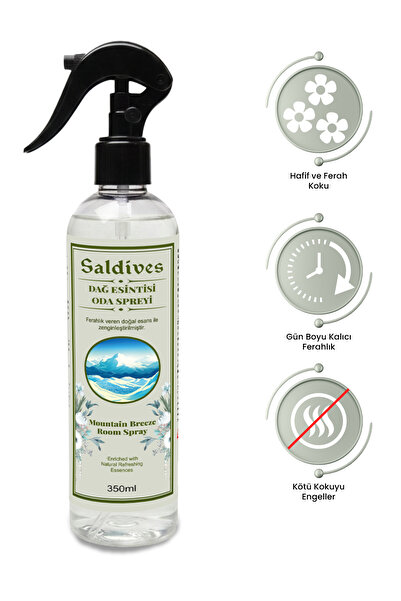 Saldives Dağ Esintisi Oda Spreyi 350 ml – Ferahlatıcı Ortam Kokusu (Plastik Ş...