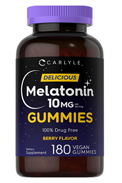 Carlyle Supplements, Sleep Gummies 10mg 180 Count Adult Drug Free Aid Berry F...