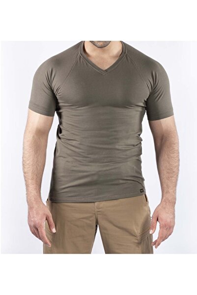 VAV WEAR Taktik Outdoor Günlük Tişört Erkek Kısa Kollu Pamuklu Elastan Esnek ...