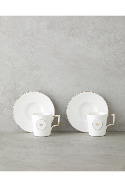 English Home Charmed Glow Porselen 4 Parça 2 Kişilik Double Kahve Fincan Takı...
