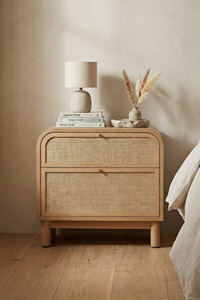 Latanwood Airon Hazeranlı Ahşap Komodin