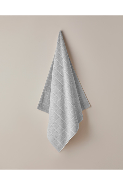 English Home Chequer Pamuk Banyo Havlusu 80x150 cm Gri