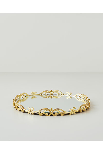 English Home Hira Metal Dekoratif Tepsi 5,5 cm Gold