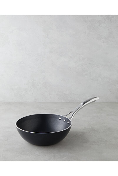English Home Horeca Alüminyum Wok Tava 24 cm Siyah