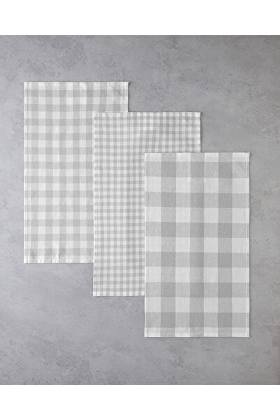 English Home Dyna Pamuk 3'lü Kurulama Bezi 30x50 cm Gri