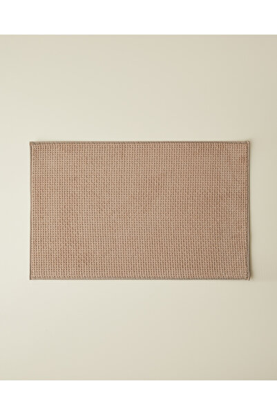 English Home Waffle Weave Non-Slip Base Bath Mat 50X80 cm Light Brown