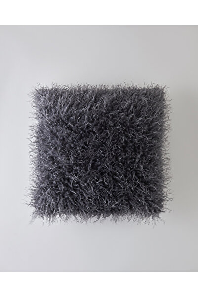 English Home Fluffy Kırlent Kılıfı 45x45 cm Gri