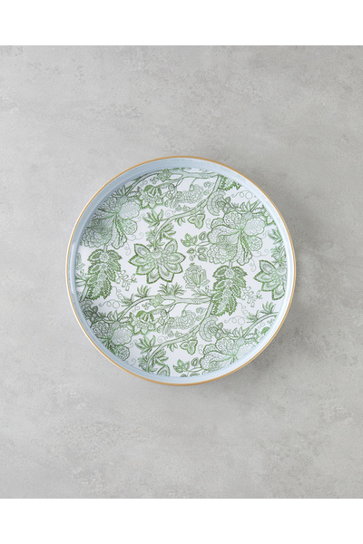 English Home Greenery Tepsi 33 cm Beyaz - Yeşil