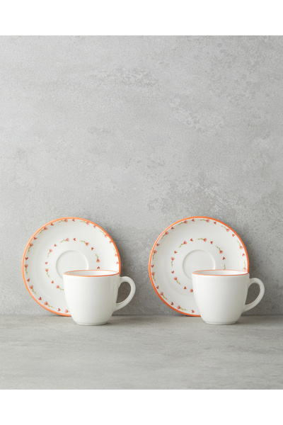 English Home Belle Bone Porselen 4 Parça 2 Kişilik Kahve Fincan Takımı 90 ml ...